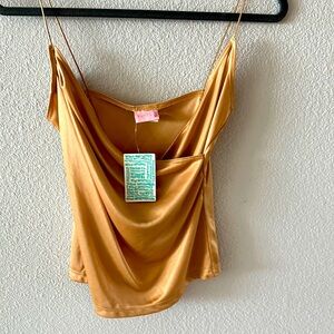 Urban Outfitters Shimmer Gold Tank ✨✨